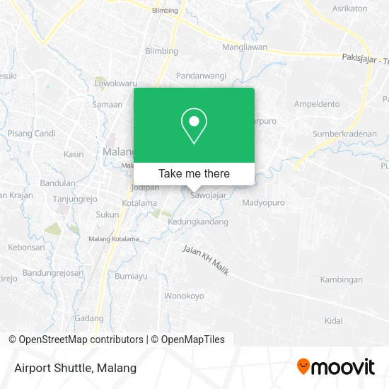 Airport Shuttle map