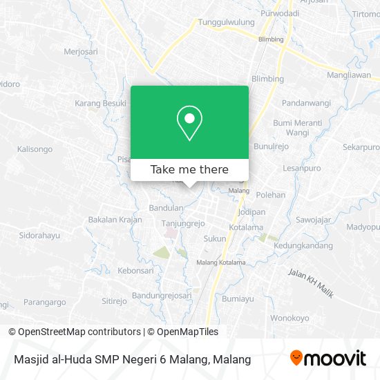 Masjid al-Huda SMP Negeri 6 Malang map