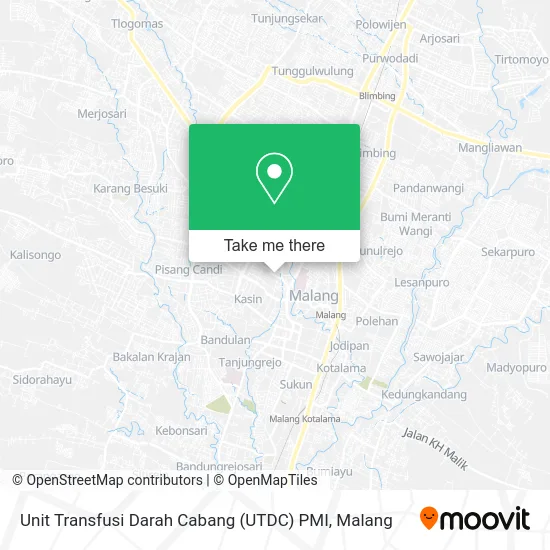 Unit Transfusi Darah Cabang (UTDC) PMI map