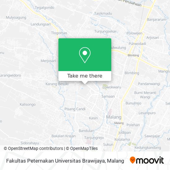 Fakultas Peternakan Universitas Brawijaya map