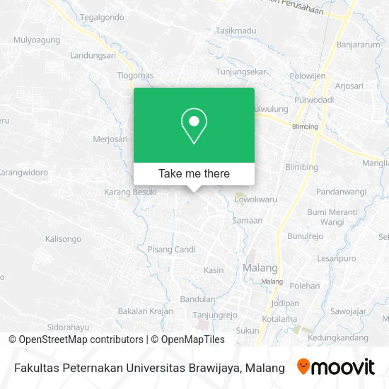 Fakultas Peternakan Universitas Brawijaya map