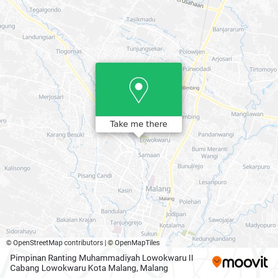 Pimpinan Ranting Muhammadiyah Lowokwaru II Cabang Lowokwaru Kota Malang map