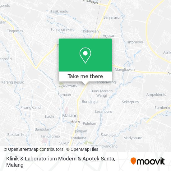 Klinik & Laboratorium Modern & Apotek Santa map