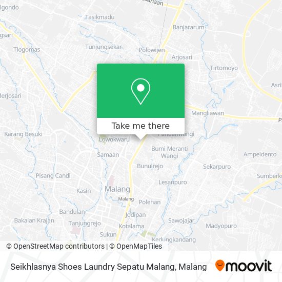 Seikhlasnya Shoes Laundry Sepatu Malang map