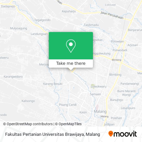 Fakultas Pertanian Universitas Brawijaya map