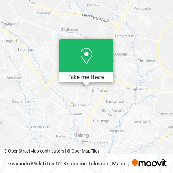 Posyandu Melati Rw 02 Kelurahan Tulusrejo map