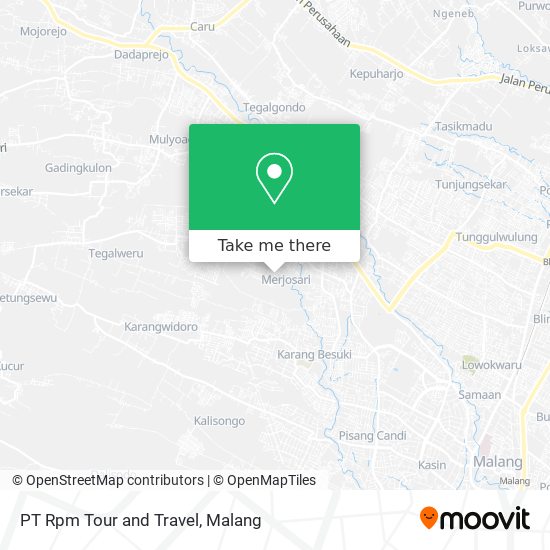 PT Rpm Tour and Travel map