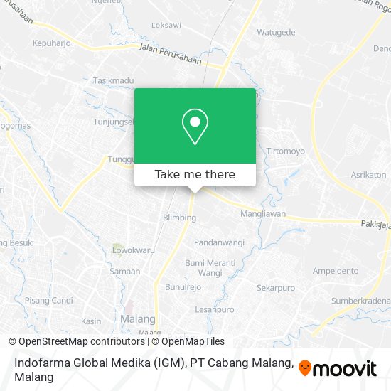 Indofarma Global Medika (IGM), PT Cabang Malang map