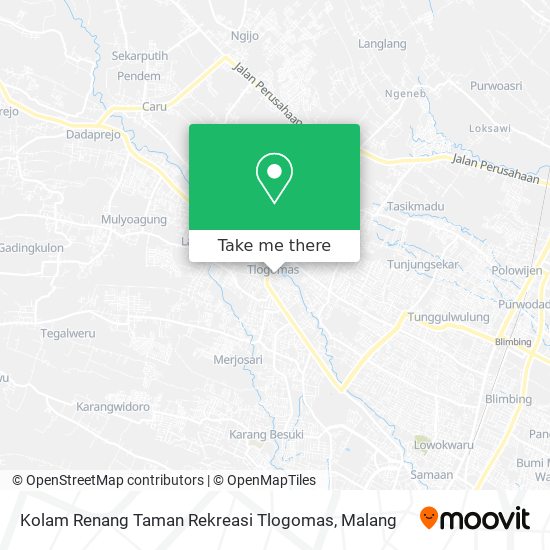 Kolam Renang Taman Rekreasi Tlogomas map