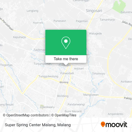 Super Spring Center Malang map