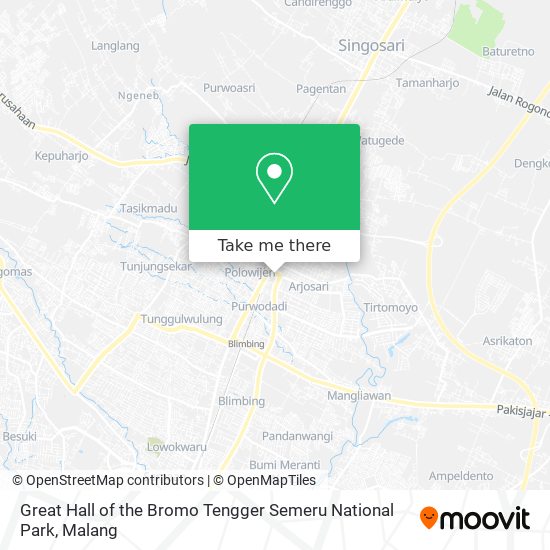 Great Hall of the Bromo Tengger Semeru National Park map