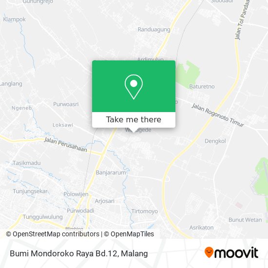 Bumi Mondoroko Raya Bd.12 map