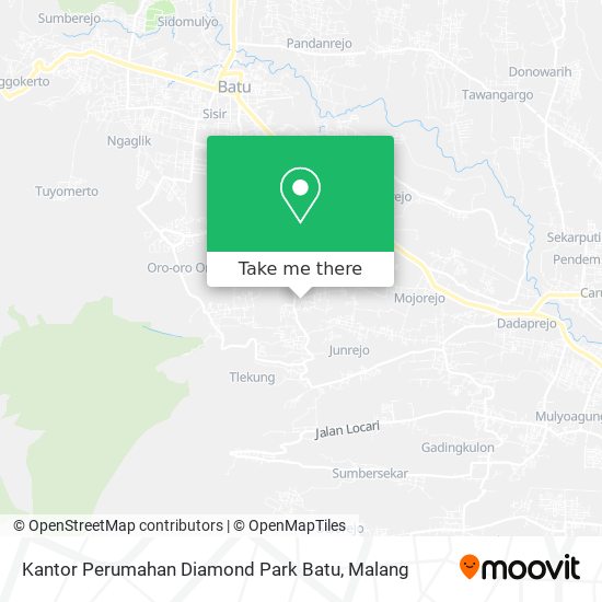 Kantor Perumahan Diamond Park Batu map