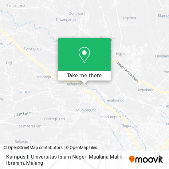 Kampus II Universitas Islam Negeri Maulana Malik Ibrahim map