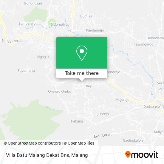 Villa Batu Malang Dekat Bns map