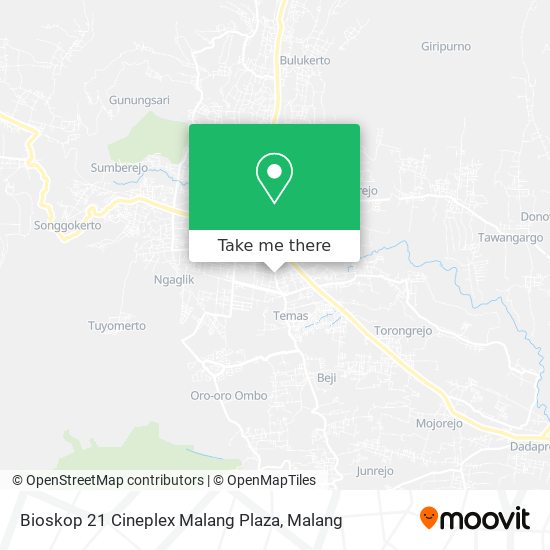 Bioskop 21 Cineplex Malang Plaza map