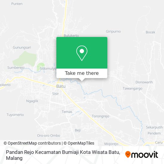 Pandan Rejo Kecamatan Bumiaji Kota Wisata Batu map