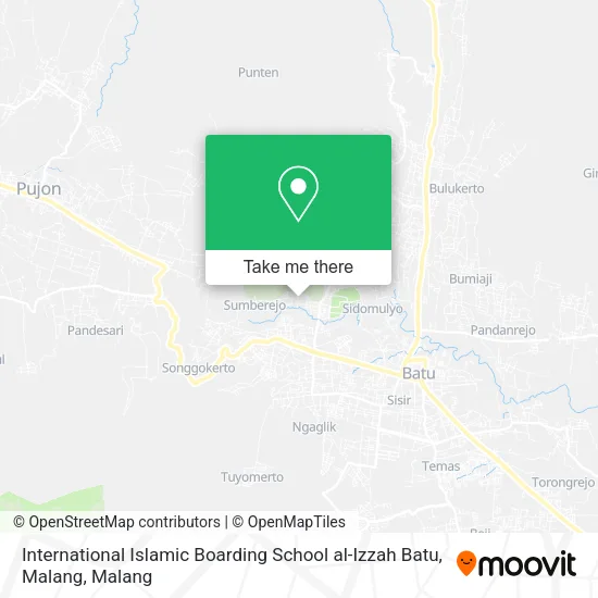 International Islamic Boarding School al-Izzah Batu, Malang map