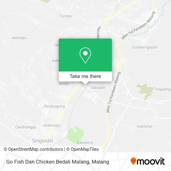 Go Fish Dan Chicken Bedali Malang map