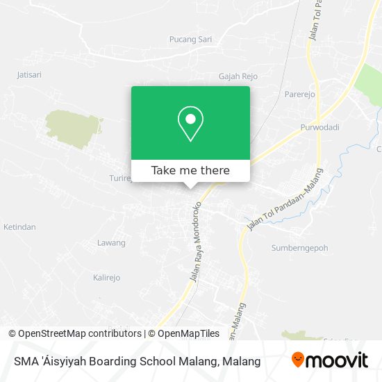 SMA 'Áisyiyah Boarding School Malang map