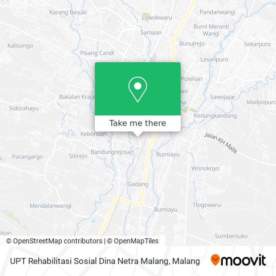 UPT Rehabilitasi Sosial Dina Netra Malang map