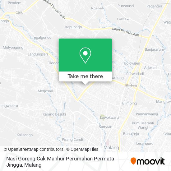 Nasi Goreng Cak Manhur Perumahan Permata Jingga map