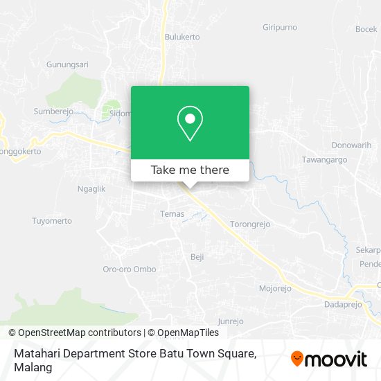 Matahari Department Store Batu Town Square map