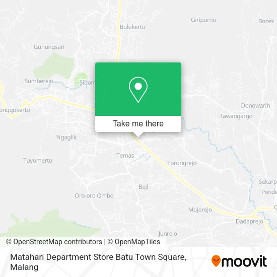 Matahari Department Store Batu Town Square map