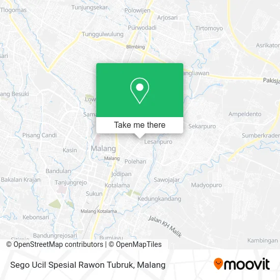 Sego Ucil Spesial Rawon Tubruk map