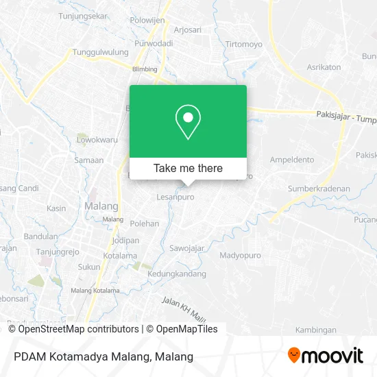 PDAM Kotamadya Malang map