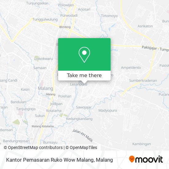 Kantor Pemasaran Ruko Wow Malang map