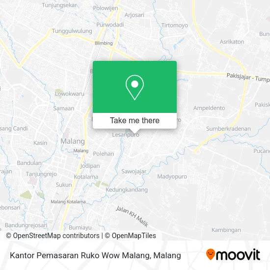 Kantor Pemasaran Ruko Wow Malang map