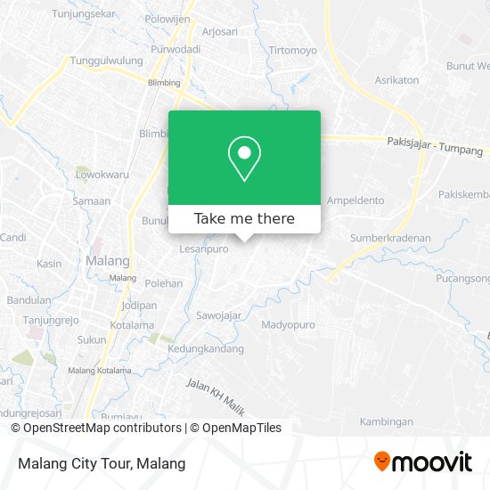 Malang City Tour map