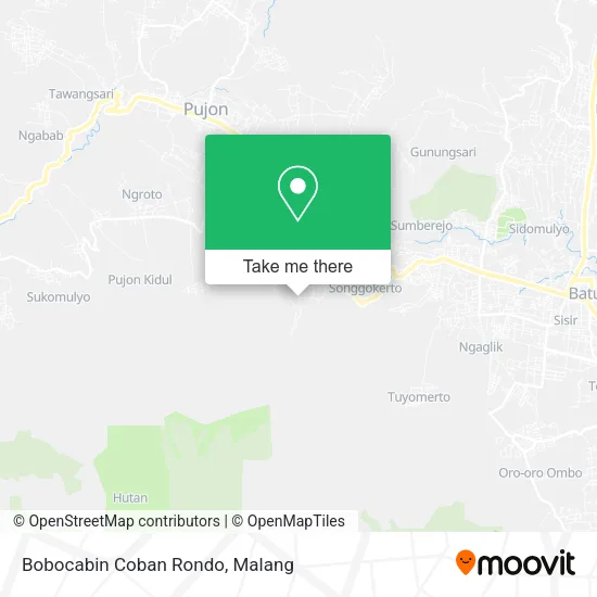 Bobocabin Coban Rondo map