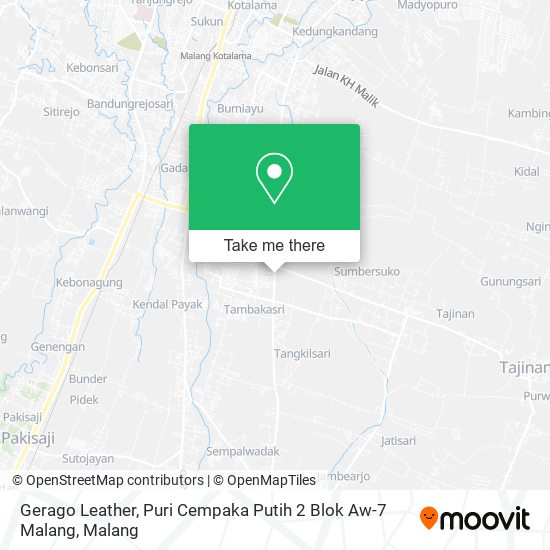 Gerago Leather, Puri Cempaka Putih 2 Blok Aw-7 Malang map