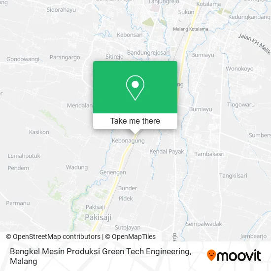 Bengkel Mesin Produksi Green Tech Engineering map