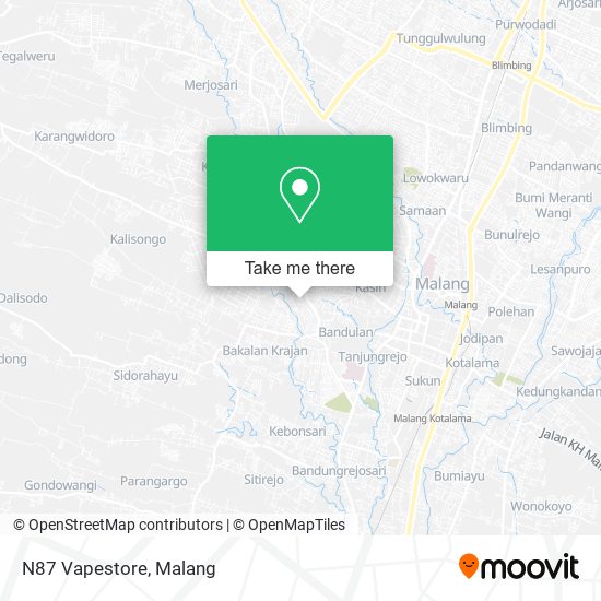 N87 Vapestore map