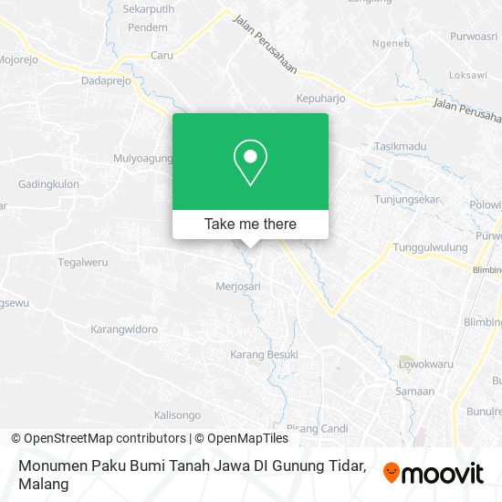 Monumen Paku Bumi Tanah Jawa DI Gunung Tidar map