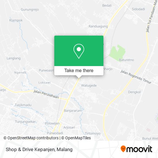 Shop & Drive Kepanjen map