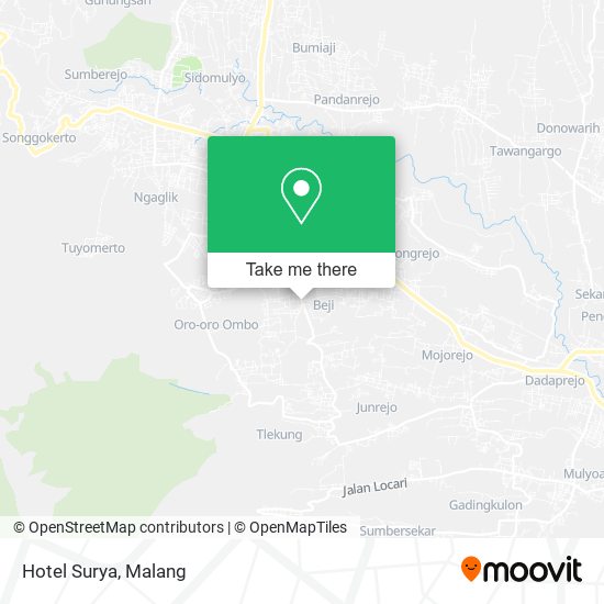 Hotel Surya map