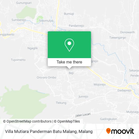 Villa Mutiara Panderman Batu Malang map