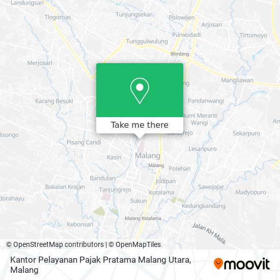 Kantor Pelayanan Pajak Pratama Malang Utara map