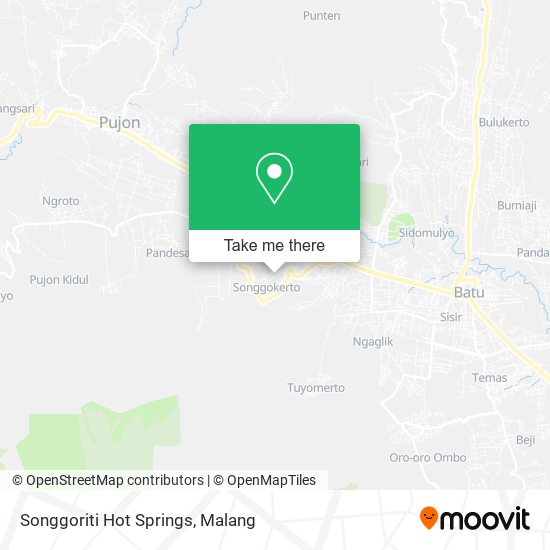 Songgoriti Hot Springs map