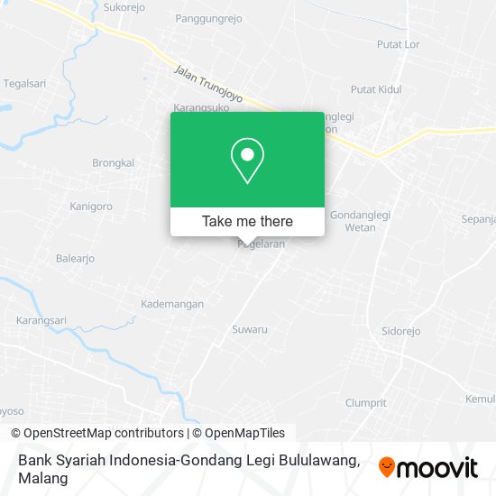 Bank Syariah Indonesia-Gondang Legi Bululawang map