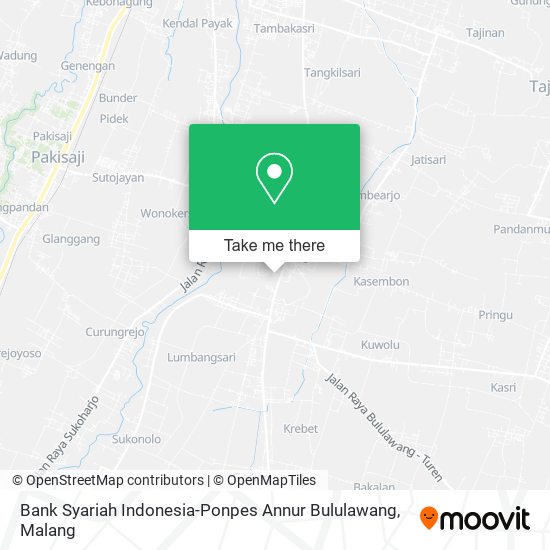 Bank Syariah Indonesia-Ponpes Annur Bululawang map
