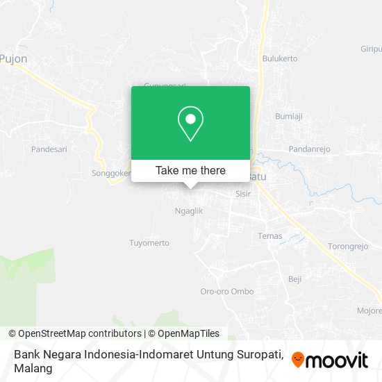 Bank Negara Indonesia-Indomaret Untung Suropati map