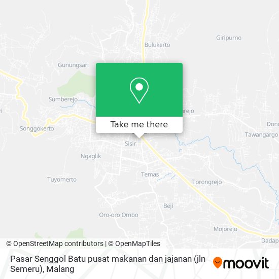 Pasar Senggol Batu pusat makanan dan jajanan (jln Semeru) map