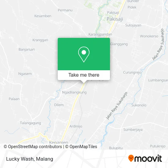 Lucky Wash map