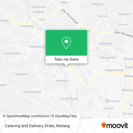 Catering and Delivery Order map