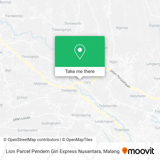 Lion Parcel Pendem Giri Express Nusantara map